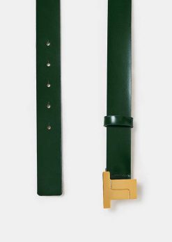 TARA JARMON Ceinture En Cuir Vert 8 Bis Hot