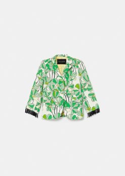 TARA JARMON Veste Imprimee Florale Verte Valensole New