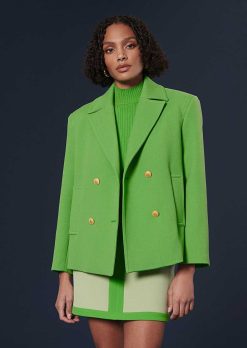 TARA JARMON Manteau Marcello En Double Coton Vert Best