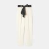 TARA JARMON Pantalon En Crepe Ecru Paga Online