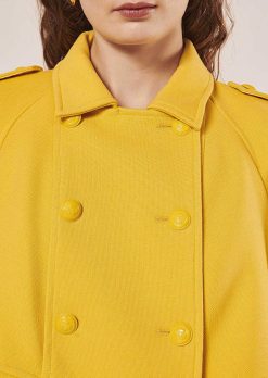 TARA JARMON Manteau Marnie En Double Coton Jaune Online