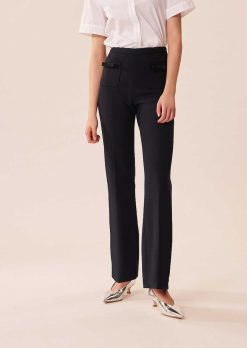 TARA JARMON Pantalon Perlita En Tissu Double Bleu Nuit Best