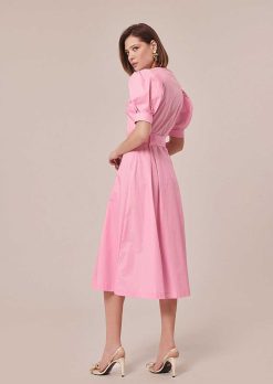 TARA JARMON Robe En Popeline Rose Ranya Online