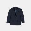 TARA JARMON Veste De Costume En Laine Froide Bleu Nuit Vancouvereur Clearance