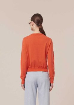 TARA JARMON Cardigan Gaelle Corail En Laine Et Coton New