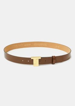 TARA JARMON Ceinture En Cuir Taupe 8 Bis Best