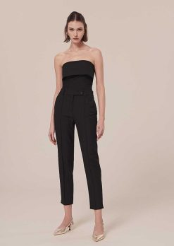TARA JARMON Pantalon En Laine Froide Noir Pascal Online