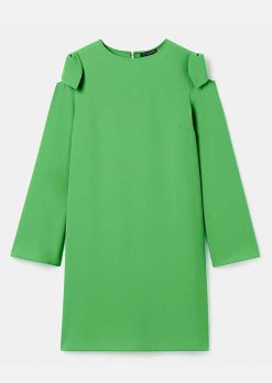 TARA JARMON Robe En Crepe Verte Renato Hot