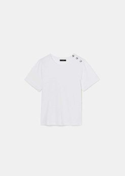 TARA JARMON T-Shirt En Jersey Blanc Tampa Online