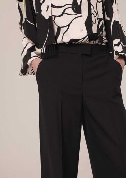 TARA JARMON Pantalon En Laine Froide Noir Primavera Wholesale