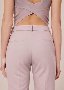 TARA JARMON Pantalon En Laine Froide Violet Philippa Best
