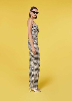 TARA JARMON Pantalon Vichy Noir Peter Online