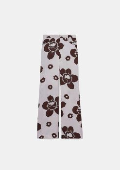 TARA JARMON Pantalon Imprime Fleurs Violettes Prosper Wholesale