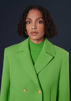 TARA JARMON Manteau Marcello En Double Coton Vert Best