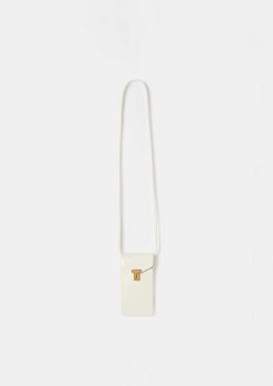 TARA JARMON Pochette 8 Bis En Cuir Ecru Clearance