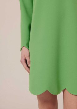 TARA JARMON Robe En Crepe Verte Ruoda Best