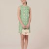 TARA JARMON Robe Vichy Verte Raphia Best