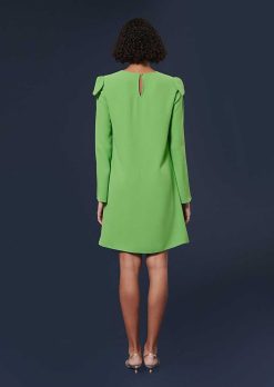 TARA JARMON Robe En Crepe Verte Renato Hot