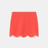 TARA JARMON Jupe En Crepe Corail Joliette Hot