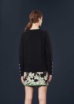 TARA JARMON Pull Pierrick En Coton Et Laine Bleu Nuit New