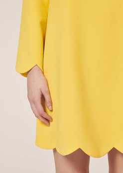 TARA JARMON Robe En Crepe Jaune Ruoda Online