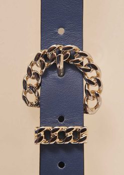 TARA JARMON Ceinture En Cuir Bleu Bella Online