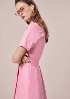 TARA JARMON Robe En Popeline Rose Retronie Wholesale