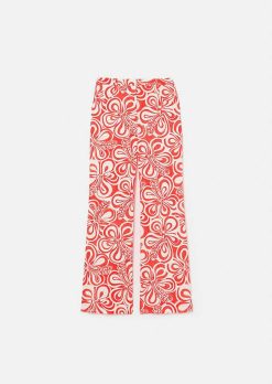 TARA JARMON Pantalon Prosper Ecru Avec Motif Graphique Corail Wholesale