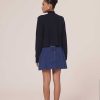 TARA JARMON Cardigan En Cupro Bleu Nuit Guest Clearance