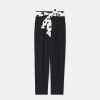 TARA JARMON Pantalon En Crepe Noir Paga New