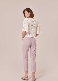 TARA JARMON Haut En Tricot Au Crochet Blanc Prealpino Best