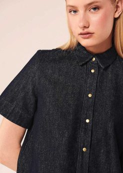 TARA JARMON Chemise En Jean Bleu Nuit Camilla Online