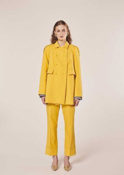 TARA JARMON Manteau Marnie En Double Coton Jaune Online