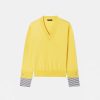 TARA JARMON Pull Jaune Primrose En Coton Et Laine Merinos Best