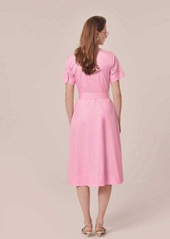 TARA JARMON Robe En Popeline Rose Retronie Wholesale