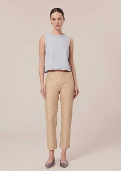 TARA JARMON Pantalon En Coton Beige Pablo Wholesale