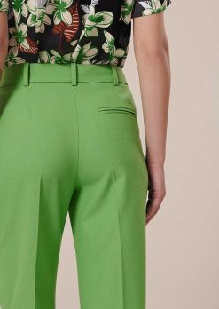 TARA JARMON Pantalon En Laine Froide Vert Pascal Clearance