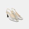TARA JARMON Chaussures En Cuir Argentees Katrina Online