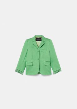 TARA JARMON Veste En Satin Vert Valensole Best