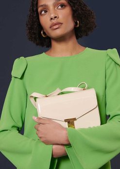 TARA JARMON Robe En Crepe Verte Renato Hot