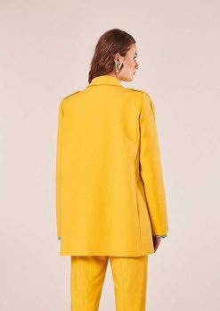 TARA JARMON Manteau Marnie En Double Coton Jaune Online