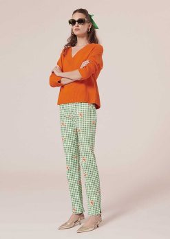 TARA JARMON Pantalon Vichy Vert Pablo Online