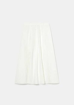 TARA JARMON Jupe En Coton Blanc Jil New