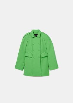 TARA JARMON Manteau Marnie En Double Coton Vert Hot