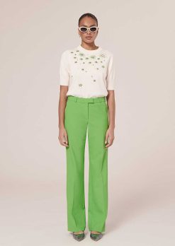 TARA JARMON Pantalon En Laine Froide Peter Green Clearance