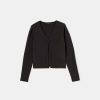 TARA JARMON Cardigan Glenn En Coton Irise Noir Best