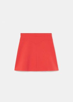 TARA JARMON Jupe En Toile Double Corail Jasmin Clearance