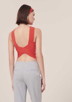 TARA JARMON Haut En Tricot Corail Prana Hot