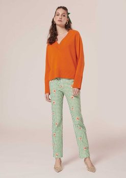 TARA JARMON Pantalon Vichy Vert Pablo Online