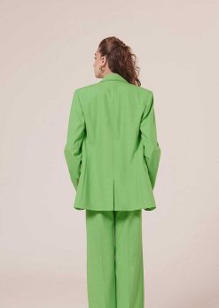 TARA JARMON Veste De Costume En Laine Froide Vert Viola New